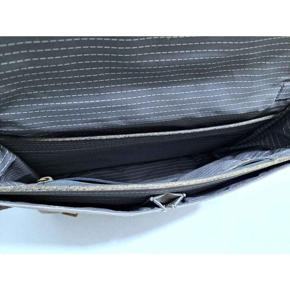 TIMBUK2 Distilled Messenger Canvas Leather Trim Padded Laptop Bag Size Medium